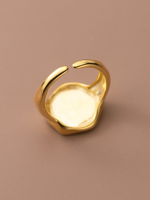 Rosh 925 Sterling Silver Geometric Minimalist Band Ring 4