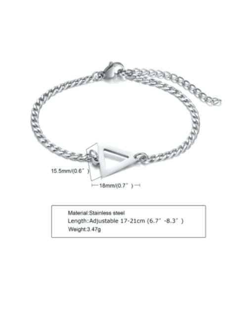 CONG Stainless steel Triangle Minimalist Bracelet 3