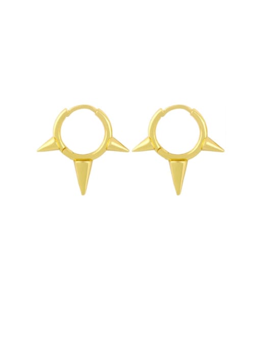 golden Brass Bullet Vintage Huggie Earring