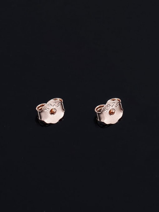 Rose gold 925 Sterling Silver Bowknot Minimalist Ear Backs
