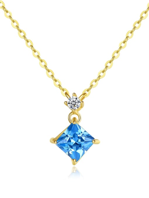 CCUI 14k Gold simple Diamond Pendant Necklace