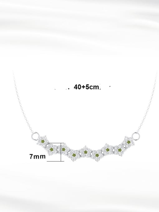 RINNTIN 925 Sterling Silver Cubic Zirconia Flower Dainty Necklace 4