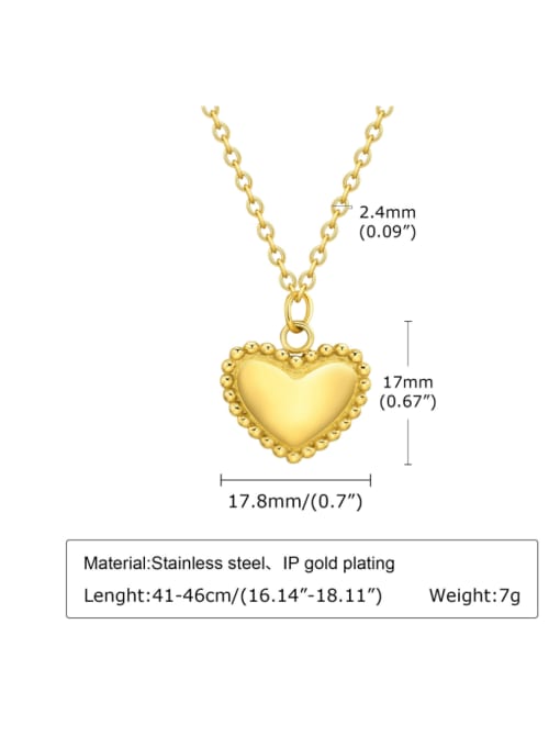 LI MUMU Stainless steel Heart Minimalist Necklace 2