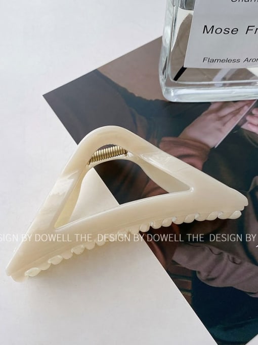cream Cellulose Acetate Trend Geometric Alloy Jaw Hair Claw