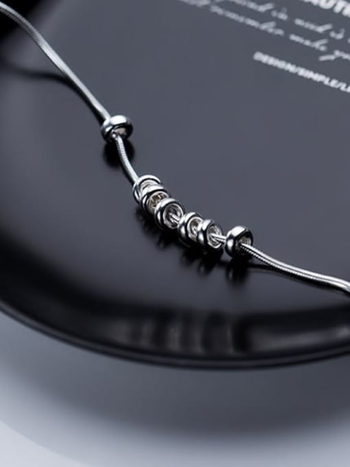 Rosh 925 Sterling Silver Round Minimalist Charm Bracelet 1
