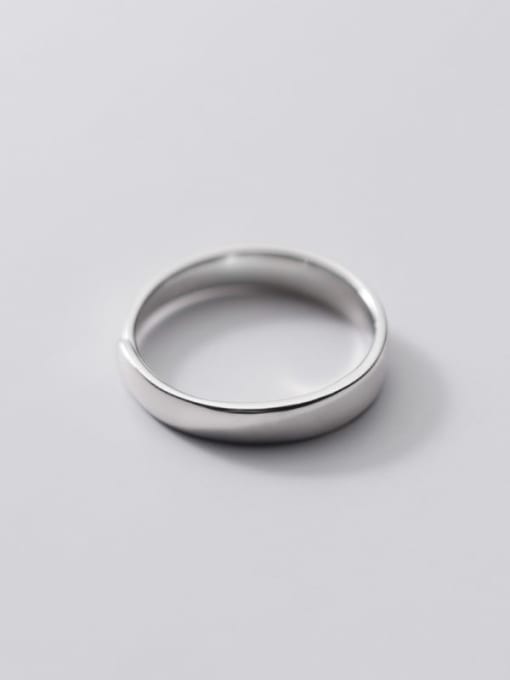 Rosh 925 Sterling Silver Irregular Minimalist WIFI Couple Ring 4