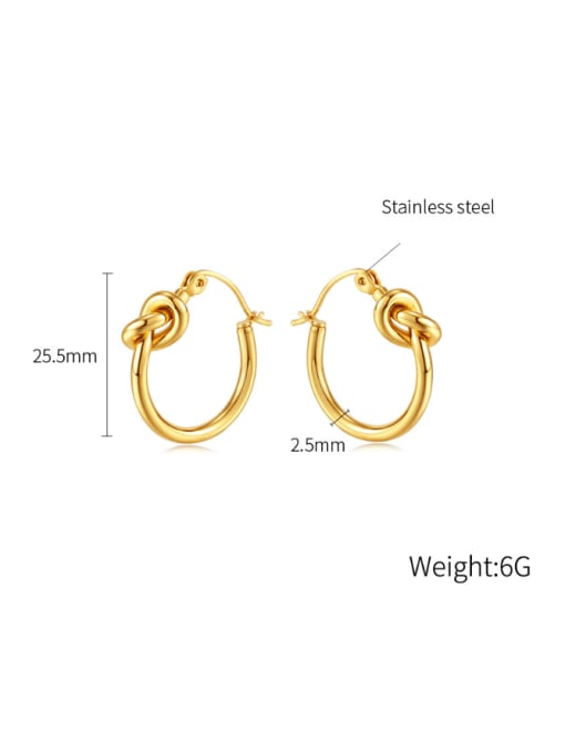 Open Sky Titanium Steel Round Minimalist Drop Earring 3