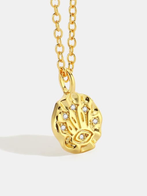 CHARME Brass Rhinestone Irregular Minimalist Necklace