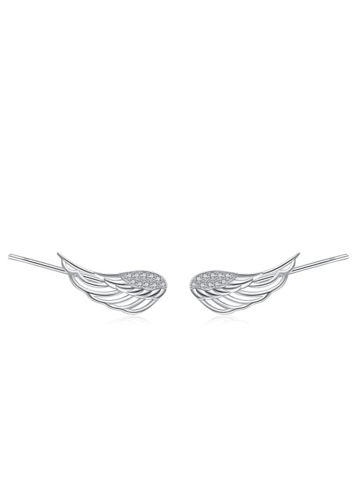 MODN 925 Sterling Silver Wing Cute Stud Earring 3