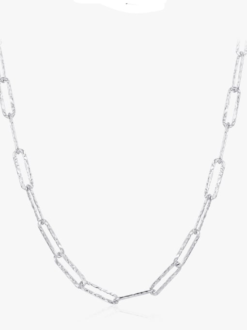 MODN 925 Sterling Silver GeometricChain  Minimalist Necklace 0