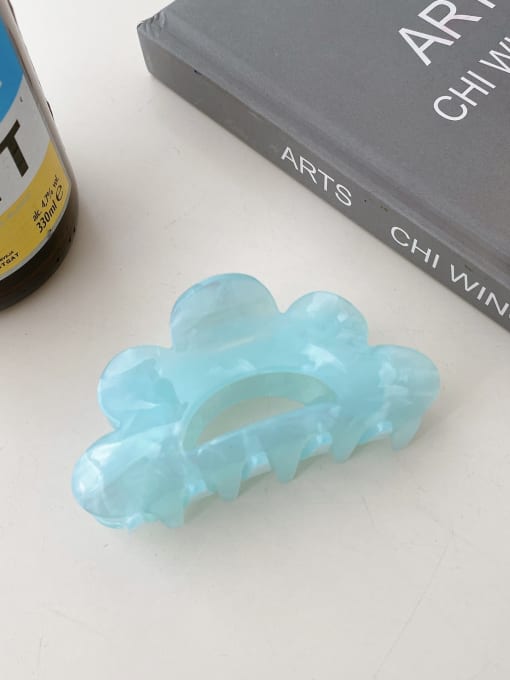 Sky blue 8.5 Zinc Alloy Acrylic Trend Flower  Jaw Hair Claw