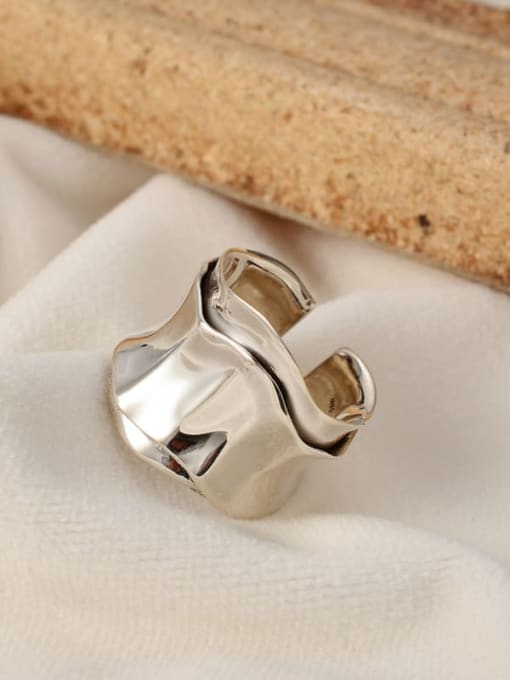 JENNY 925 Sterling Silver Smooth Geometric Vintage Band Ring 3