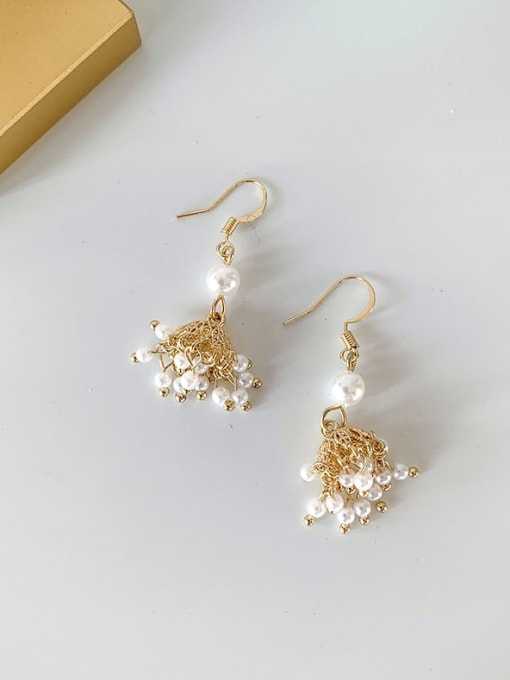 B Alloy With Imitation Gold Plated Vintage Irregular Drop Earrings