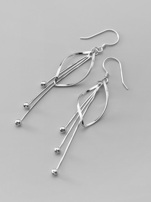 Rosh 925 Sterling Silver Geometric Minimalist Hook Earring 1