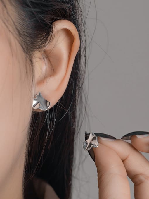 XBOX 925 Sterling Silver Geometric Minimalist Stud Earring 1