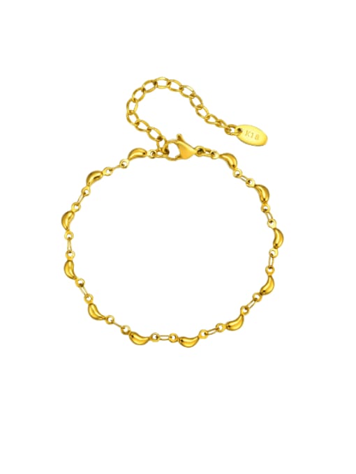 golden Stainless steel Dolphin Minimalist Link Bracelet