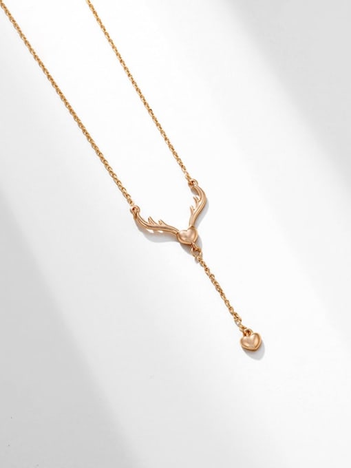 XP Alloy Deer Dainty Lariat Necklace 2