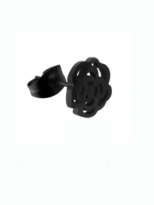 BSL Titanium Steel Flower Minimalist Single Earring(Single-Only One) 3