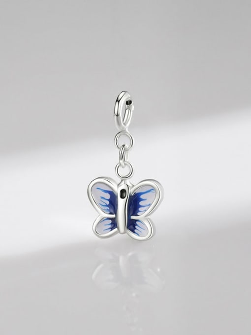 MODN 925 Sterling Silver Enamel Minimalist Butterfly  Pendant 2