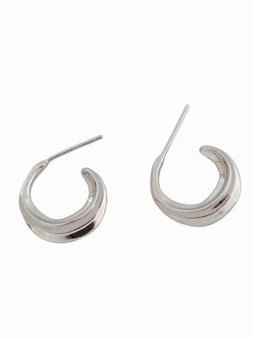 DAKA 925 Sterling Silver Irregular Minimalist Stud Earring 3