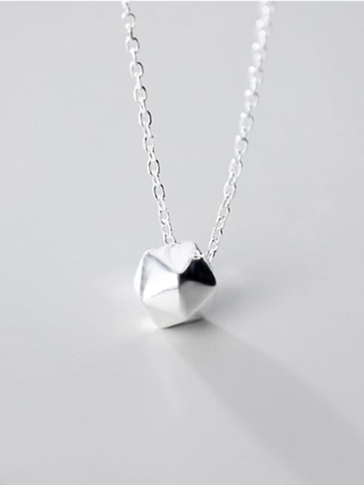 Rosh 925 Sterling Silver With  Minimalist Smooth Hexagon Necklaces 2