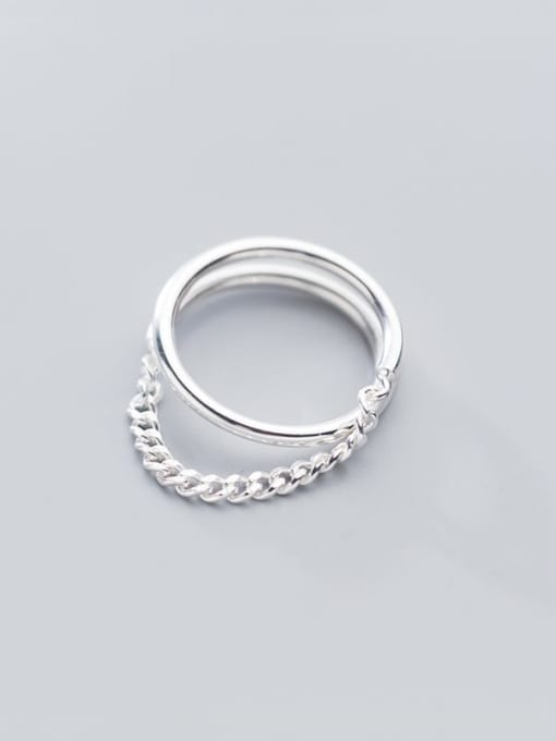 Rosh 925 Sterling Silver Irregular Vintage Free Size Ring