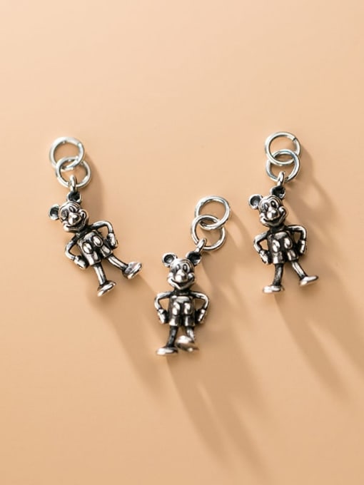 FAN 925 Sterling Silver With Cartoon Mickey Mouse Pendant DIY Accessories 3