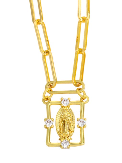 CC Brass Cubic Zirconia Cross Vintage Necklace 0