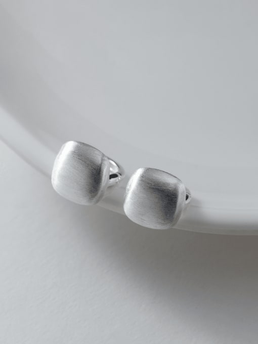 Rosh 925 Sterling Silver Square Minimalist Stud Earring 0