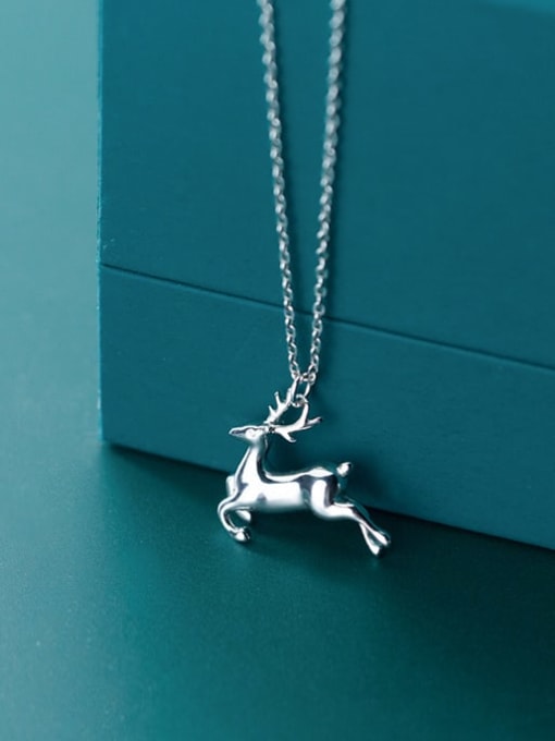 Rosh 925 Sterling Silver Deer Minimalist Necklace 1