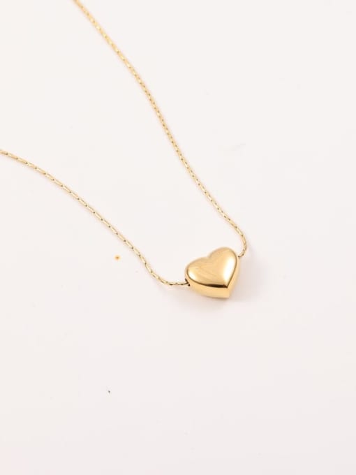 GROSE Titanium Steel Heart Minimalist Necklace 0