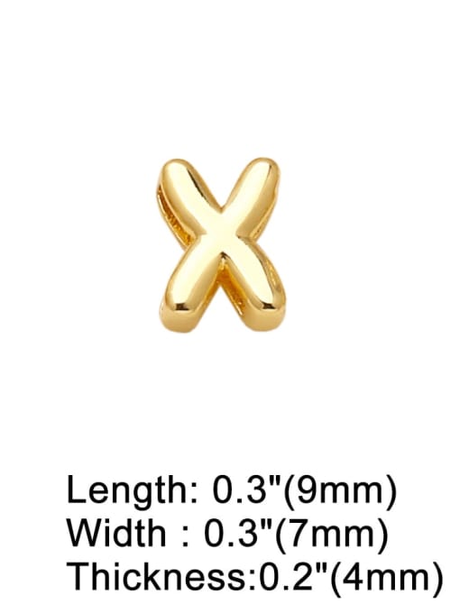 X Brass Letter Minimalist Necklace