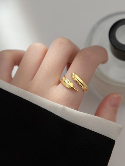 Rosh 925 Sterling Silver Wheatear Minimalist Band Ring 1