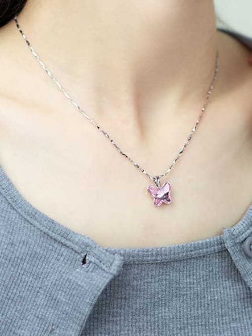 XP Alloy Crystal Butterfly Minimalist Necklace 1