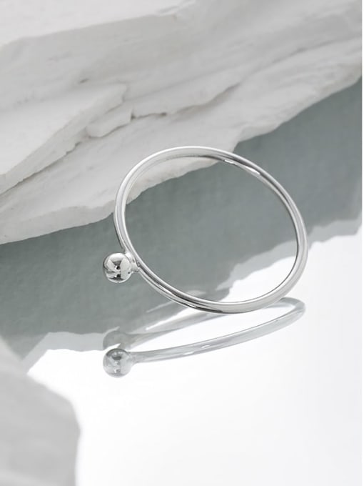 DAKA 925 Sterling Silver Geometric Minimalist Band Ring 1