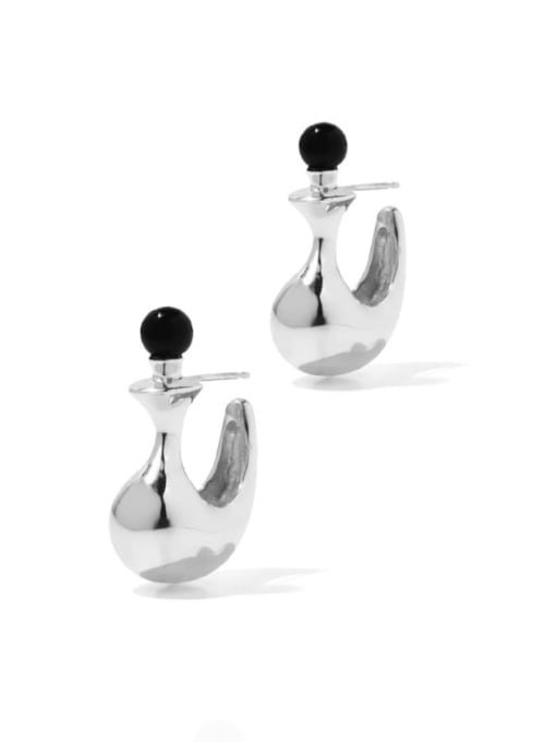 Boomer Cat 925 Sterling Silver Geometric Vintage Single Earring(Single -Only One) 0