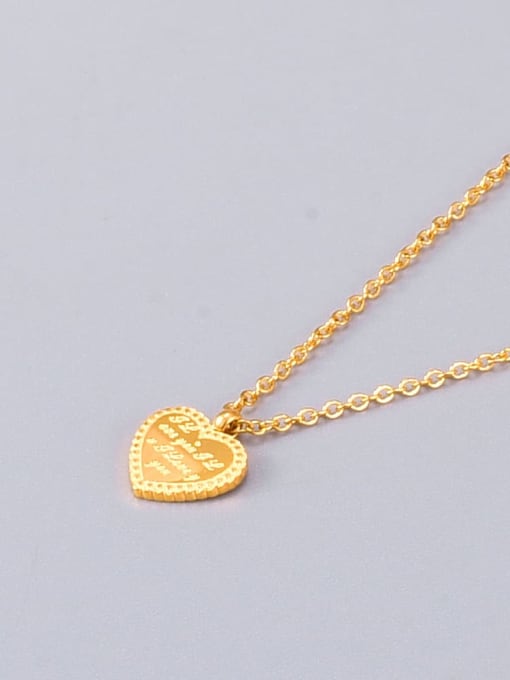 A TEEM Titanium Heart letter Minimalist Necklace 3