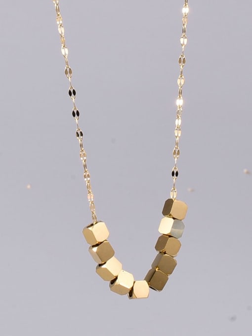 A TEEM Titanium Steel Square Minimalist Necklace 1
