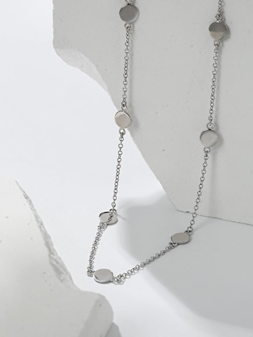DAKA 925 Sterling Silver Geometric Minimalist Necklace 1