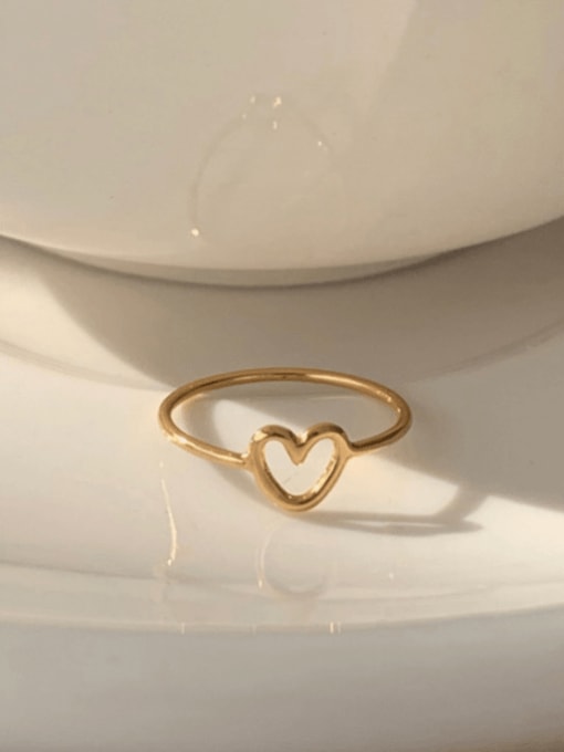 Boomer Cat 925 Sterling Silver Heart Minimalist Band Ring 4
