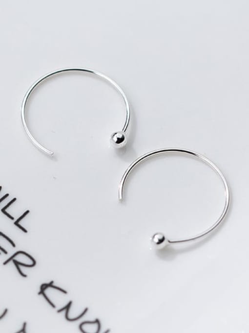 Rosh 925 Sterling Silver Round Minimalist Hoop Earring 2