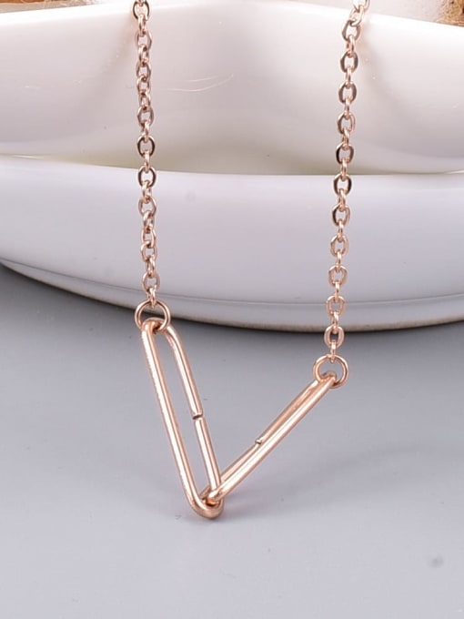 A TEEM Titanium Steel  Hollow Heart Minimalist Necklace 4