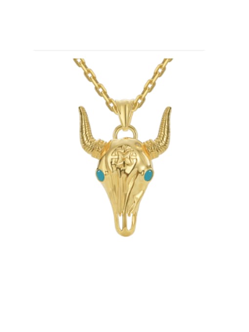 CHARME Brass Cubic Zirconia Animal Hip Hop Necklace 0