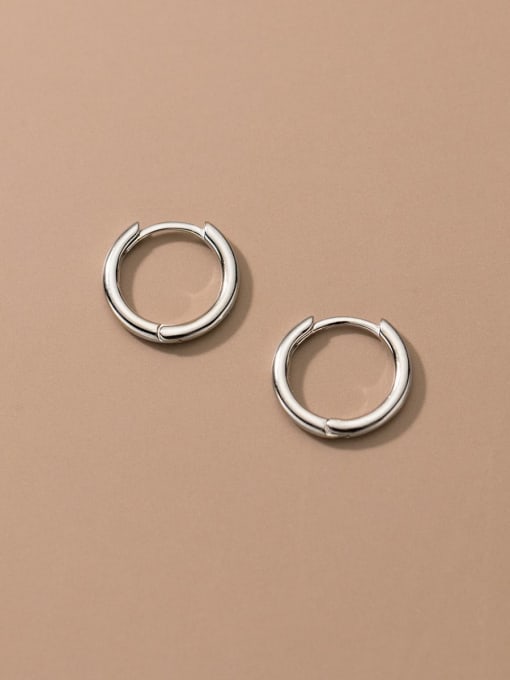 Rosh 925 Sterling Silver Round Minimalist Hoop Earring 3