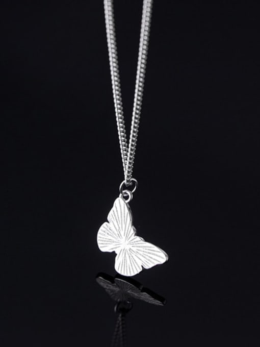 Rosh 925 Sterling Silver Enamel Butterfly Minimalist Necklace 2