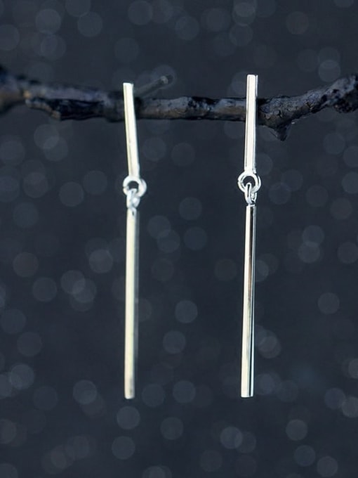 Rosh 925 Sterling Silver Smooth Geometric Minimalist Threader Earring 2