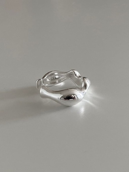 Boomer Cat 925 Sterling Silver Heart Minimalist Ring