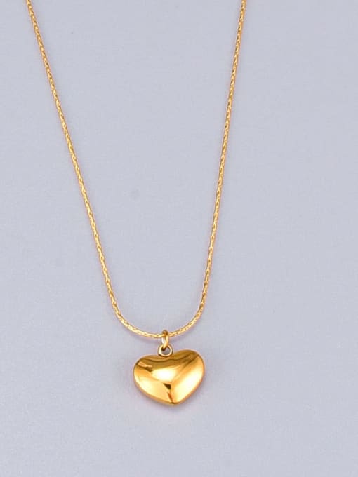 A TEEM Titanium Shell Heart Minimalist  pendant Necklace 2