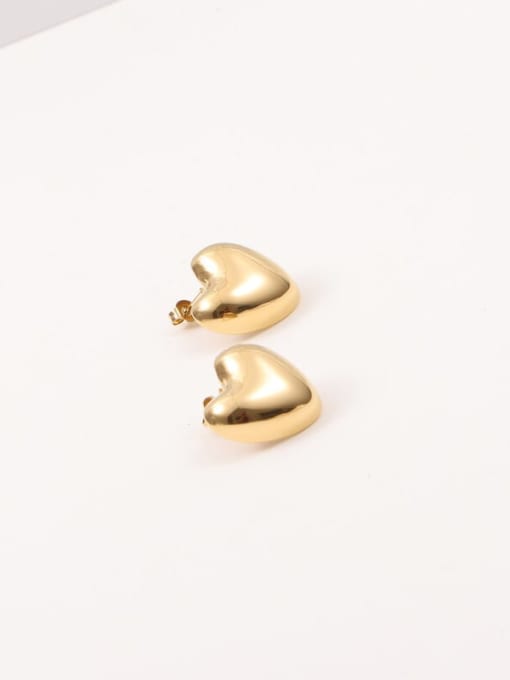 GROSE Titanium Steel Heart Minimalist Stud Earring 2