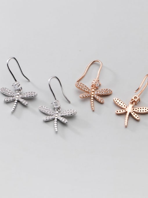 Rosh 925 Sterling Silver Butterfly Dainty Hook Earring 4